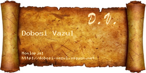 Dobosi Vazul névjegykártya